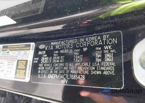 2020 Kia Sportage Lx from USA, damaged, VIN KNDPM3AC7L7685428